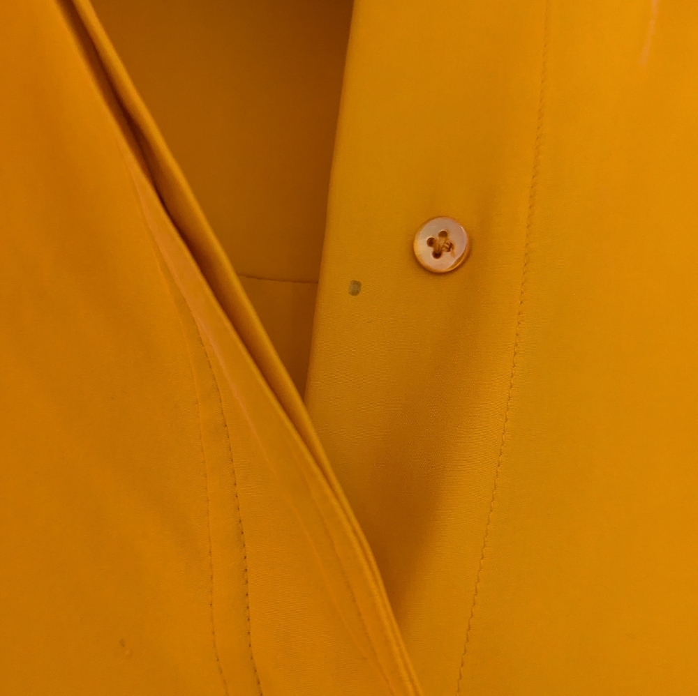 Dorothee Schumacher 100% Silk Blouse Orange Button Down Luxury Designer Size 4 - Picture 4 of 11
